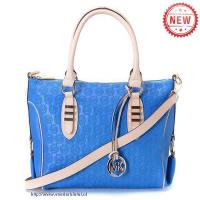 michael kors logo monogram groot blauw boekentassen Tassen Winkel i5l5r205